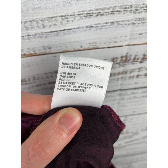 Urban Outfitters Renewal Remnants Shine Jogger Pant Maroon Purple XS Y2K Punk - Picture 12 of 12